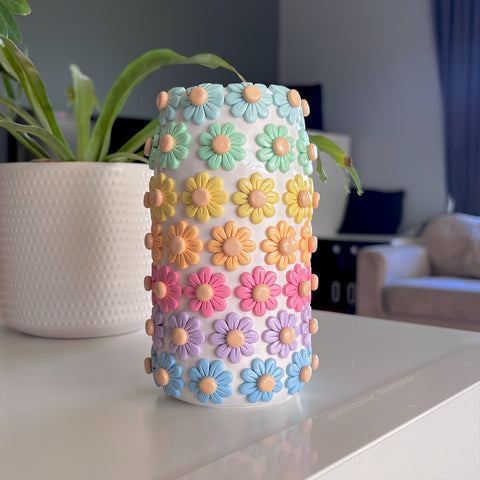 Rainbow Flowers Vase