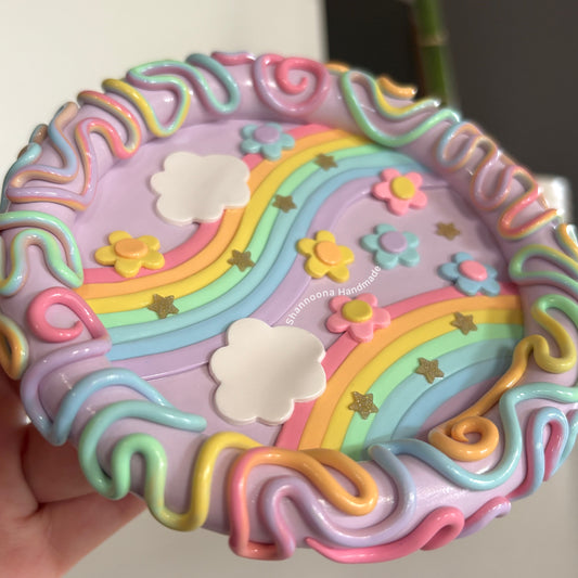 Pastel Dreams Trinket Tray - Purple