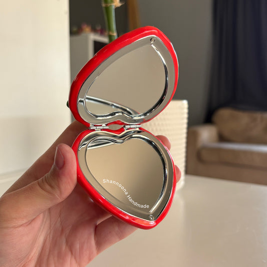 Strawberry Compact Mirror - Red