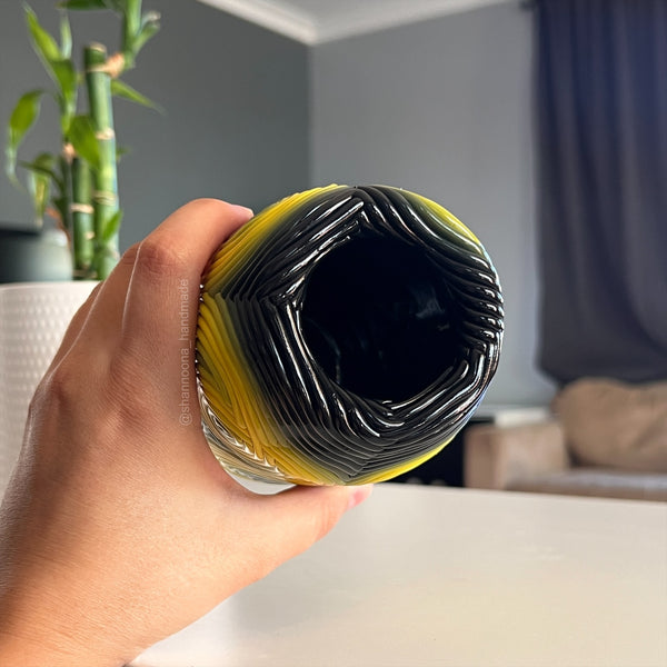 Yellow To Black Vase