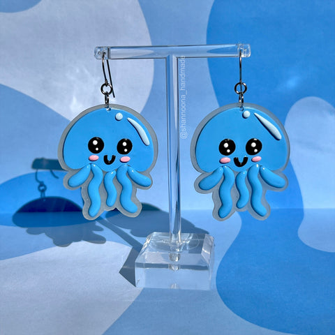 Jellyfish Earrings - Blue