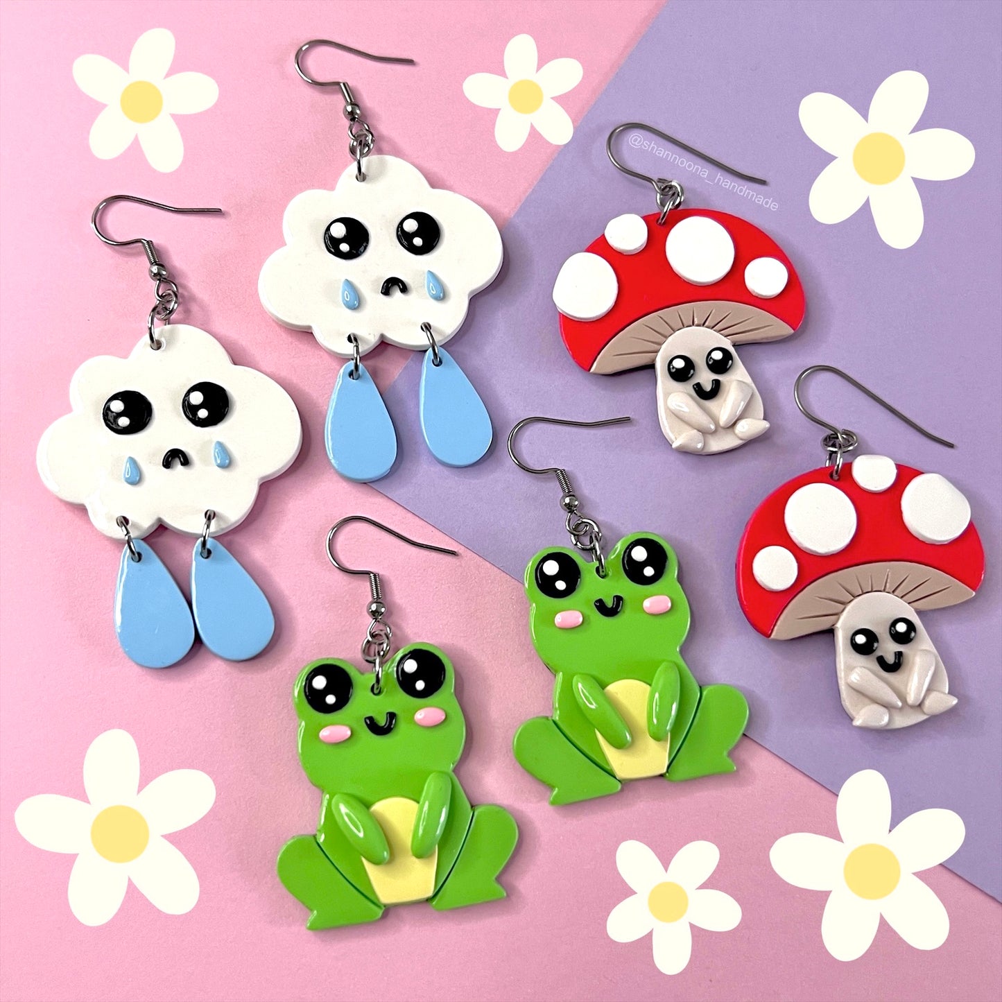 Happy Mushroom Earrings