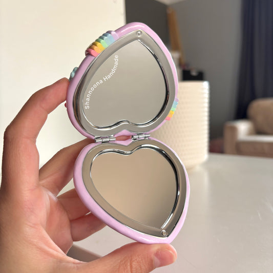 Pastel Dreams Compact Mirror - Purple