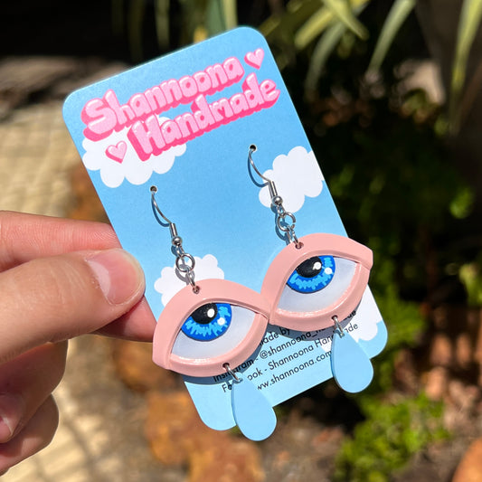 Crying Eye Earrings - Light Skin Tone