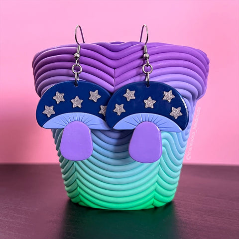 Starry Mushroom Earrings