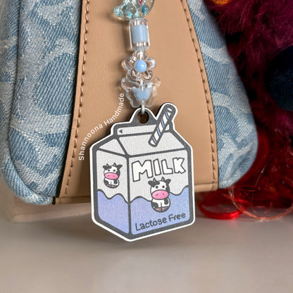 Milk Beaded Keychain - Lactose Free