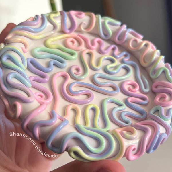 Pastel Squiggle Trinket Tray