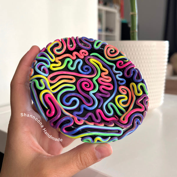 Neon Squiggle Trinket Dish