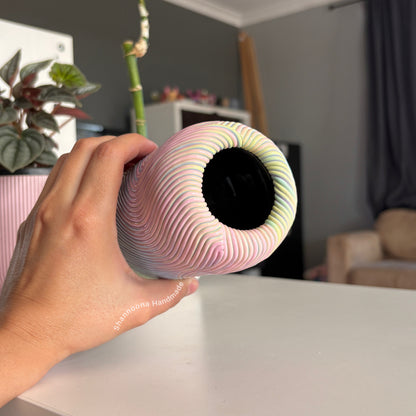 Pastel Rainbow Waves Vase