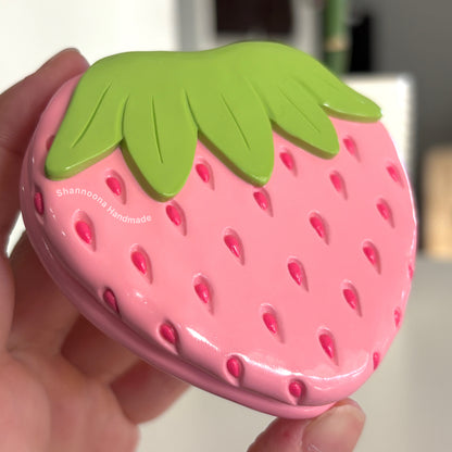 Strawberry Compact Mirror - Pink