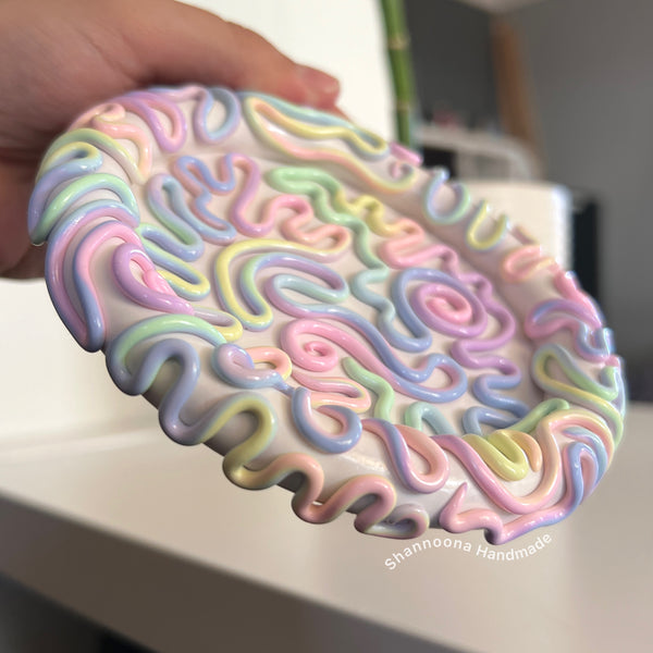 Pastel Squiggle Trinket Tray