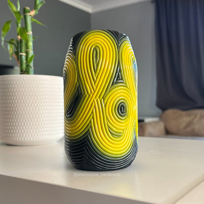 Yellow To Black Vase