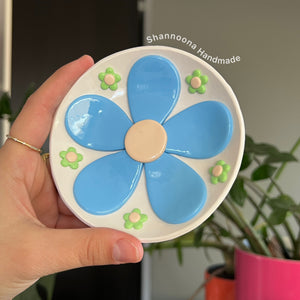 Flower Trinket Dish - Blue