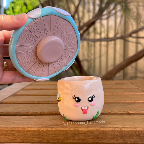 Mushroom Trinket Jar - Turquoise