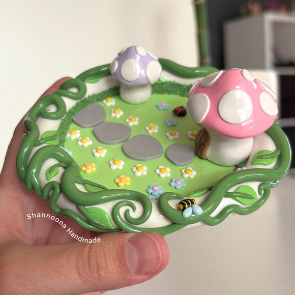 Mushroom Garden Trinket Dish