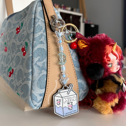 Milk Beaded Keychain - Lactose Free
