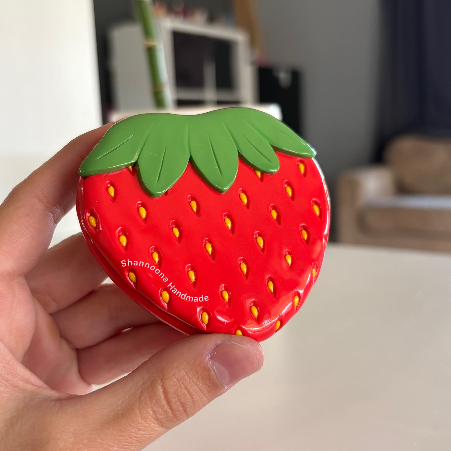 Strawberry Compact Mirror - Red