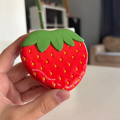 Strawberry Compact Mirror - Red