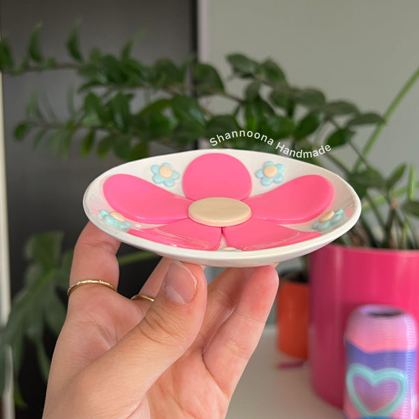 Flower Trinket Dish - Pink