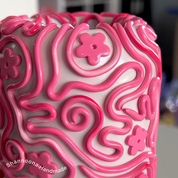 Pink Doodles Vase