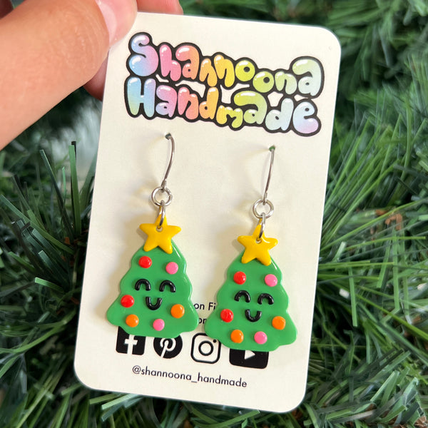 Mini Christmas Tree Earrings
