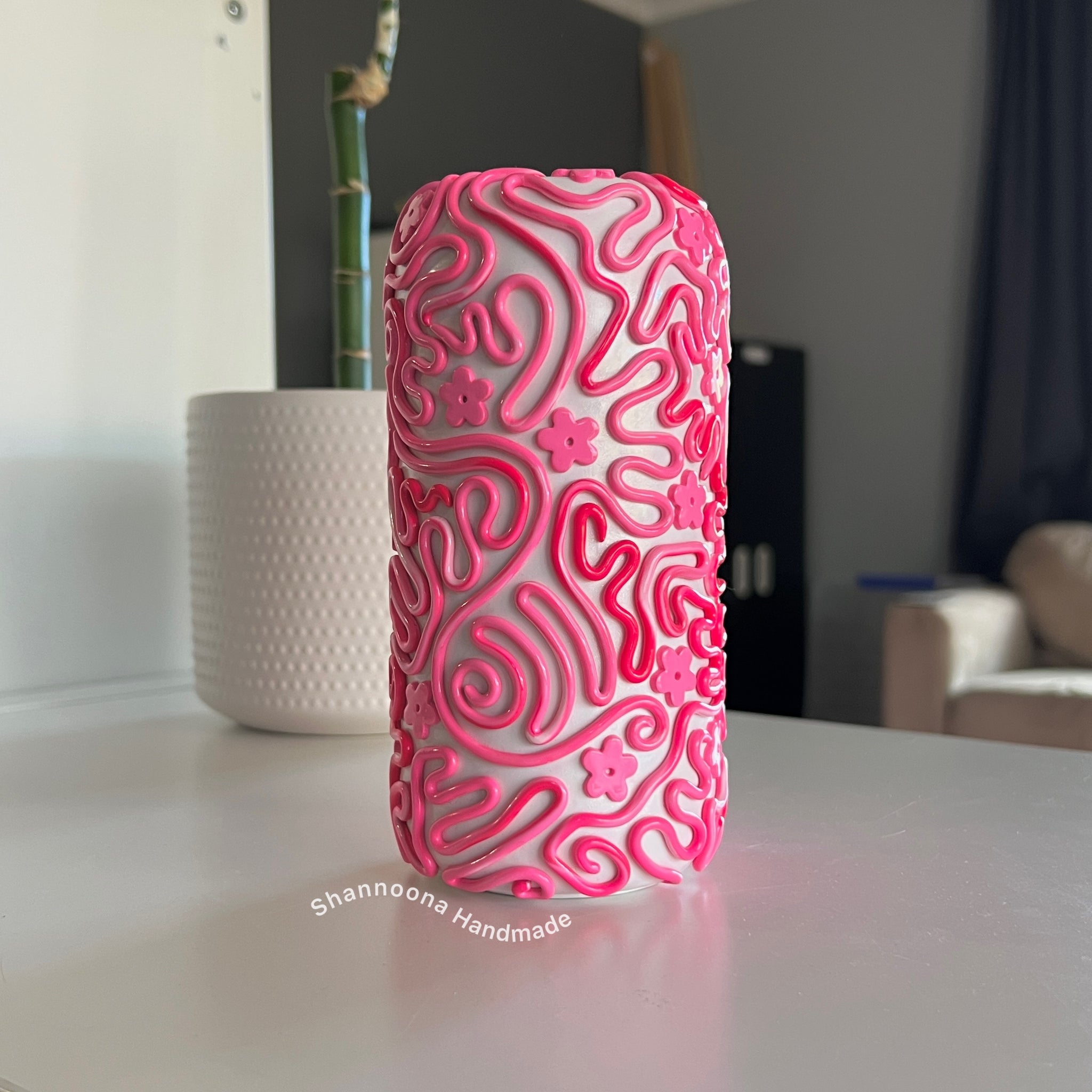 Pink Doodles Vase