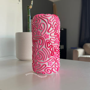 Pink Doodles Vase