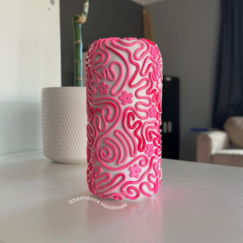 Pink Doodles Vase