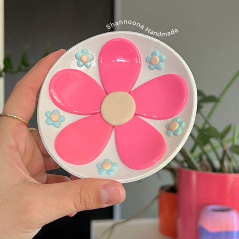 Flower Trinket Dish - Pink
