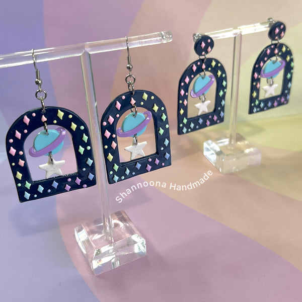 Galaxy Arch Earrings - Stud Top