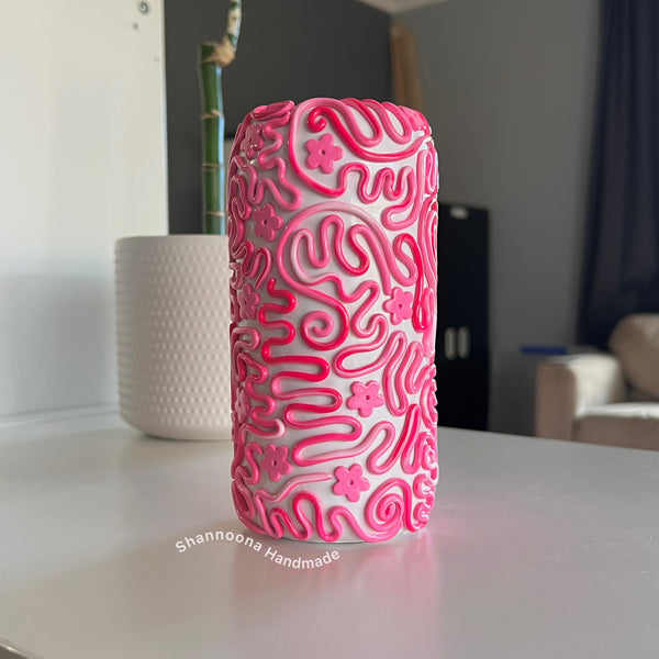 Pink Doodles Vase