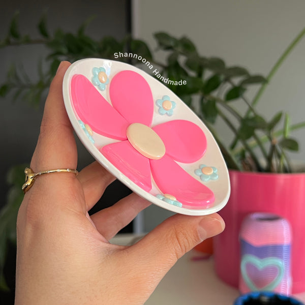 Flower Trinket Dish - Pink