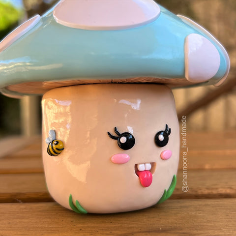 Mushroom Trinket Jar - Turquoise