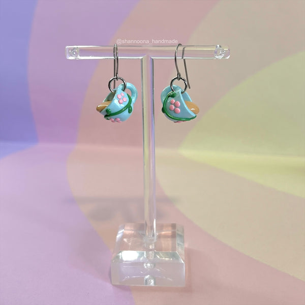 Spill The Tea Earrings - Turquoise