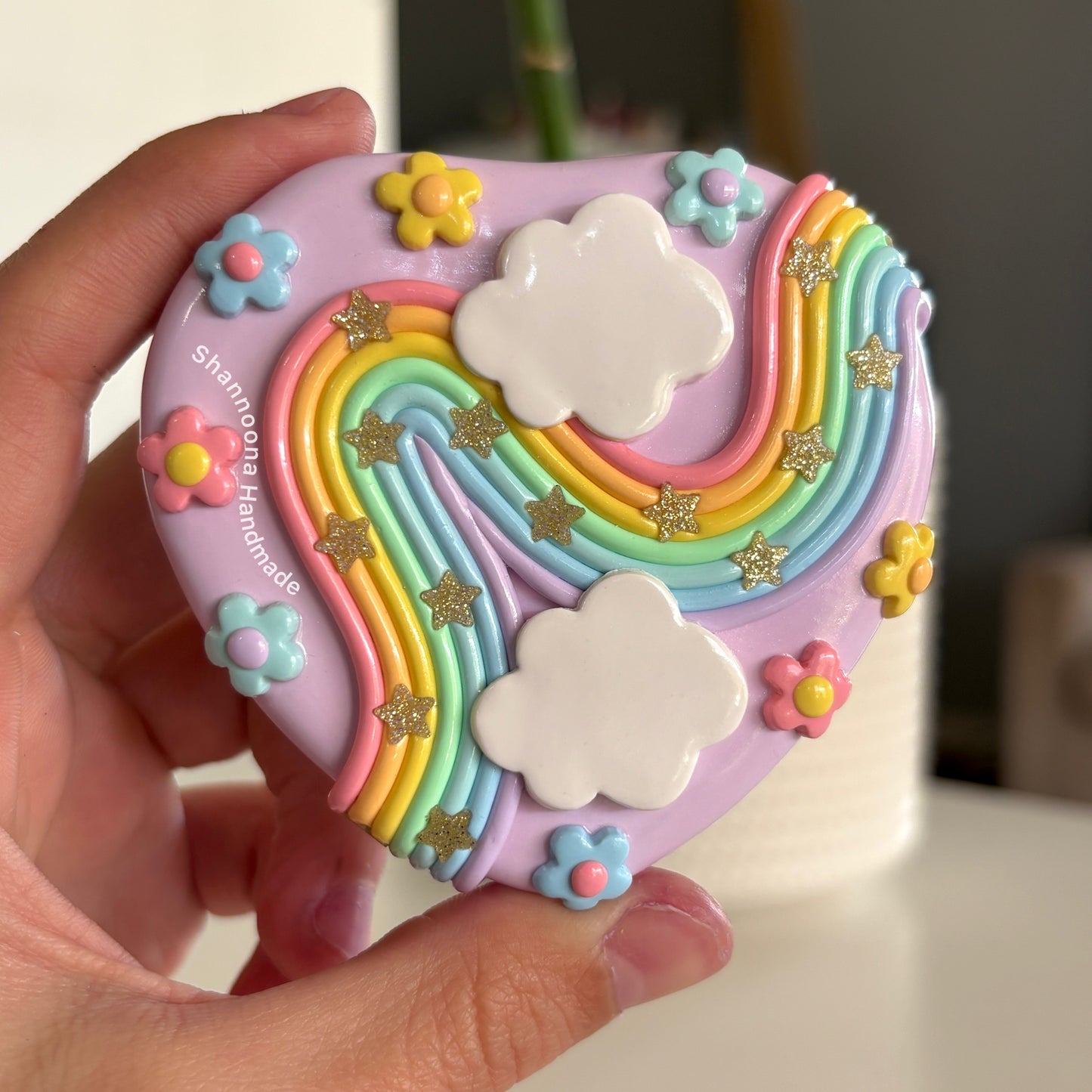 Pastel Dreams Compact Mirror - Purple