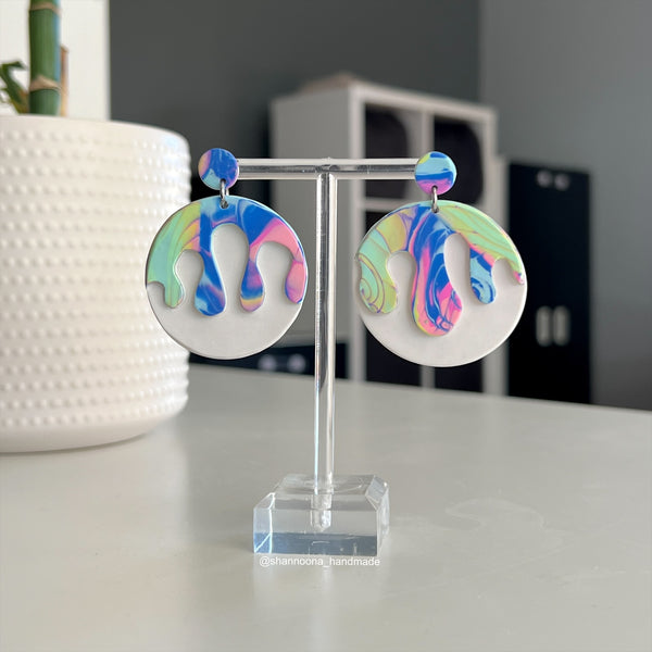 Drippy Circle Earrings
