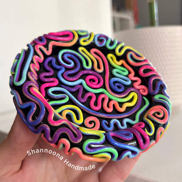Neon Squiggle Trinket Dish
