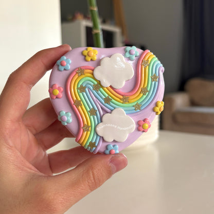 Pastel Dreams Compact Mirror - Purple