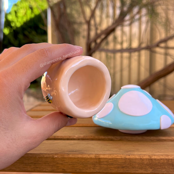 Mushroom Trinket Jar - Turquoise
