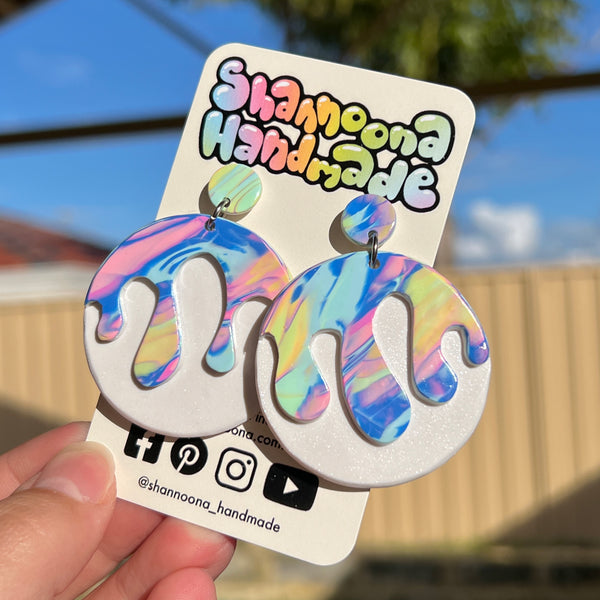 Drippy Circle Earrings