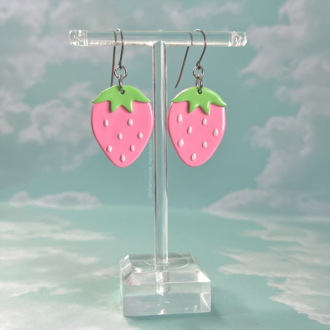 Pastel Strawberry Earrings