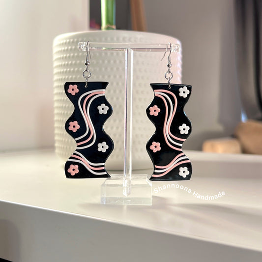 Wavy Floral Earrings