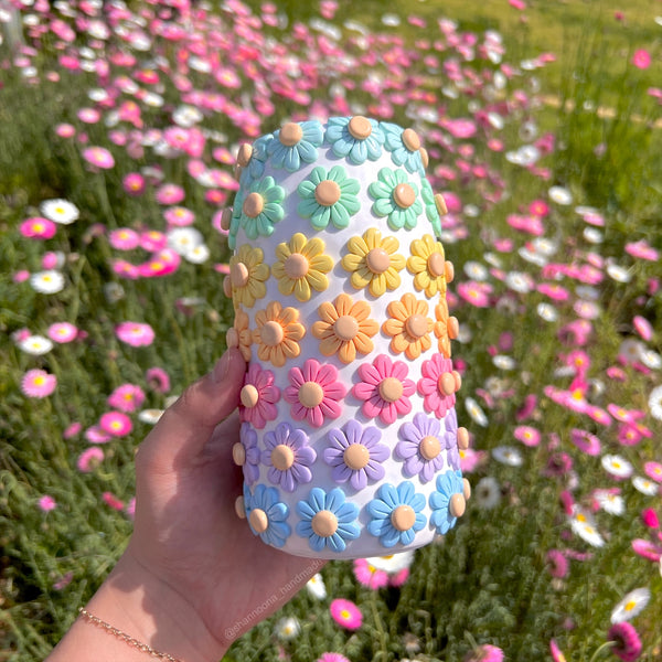 Rainbow Flowers Vase