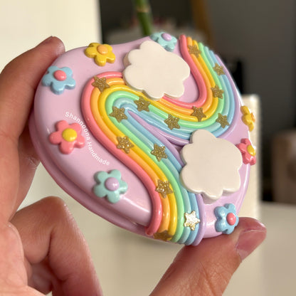 Pastel Dreams Compact Mirror - Purple