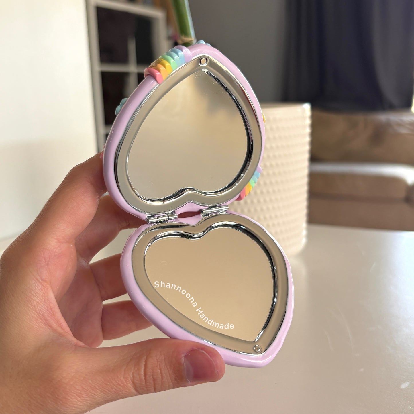 Pastel Dreams Compact Mirror - Purple