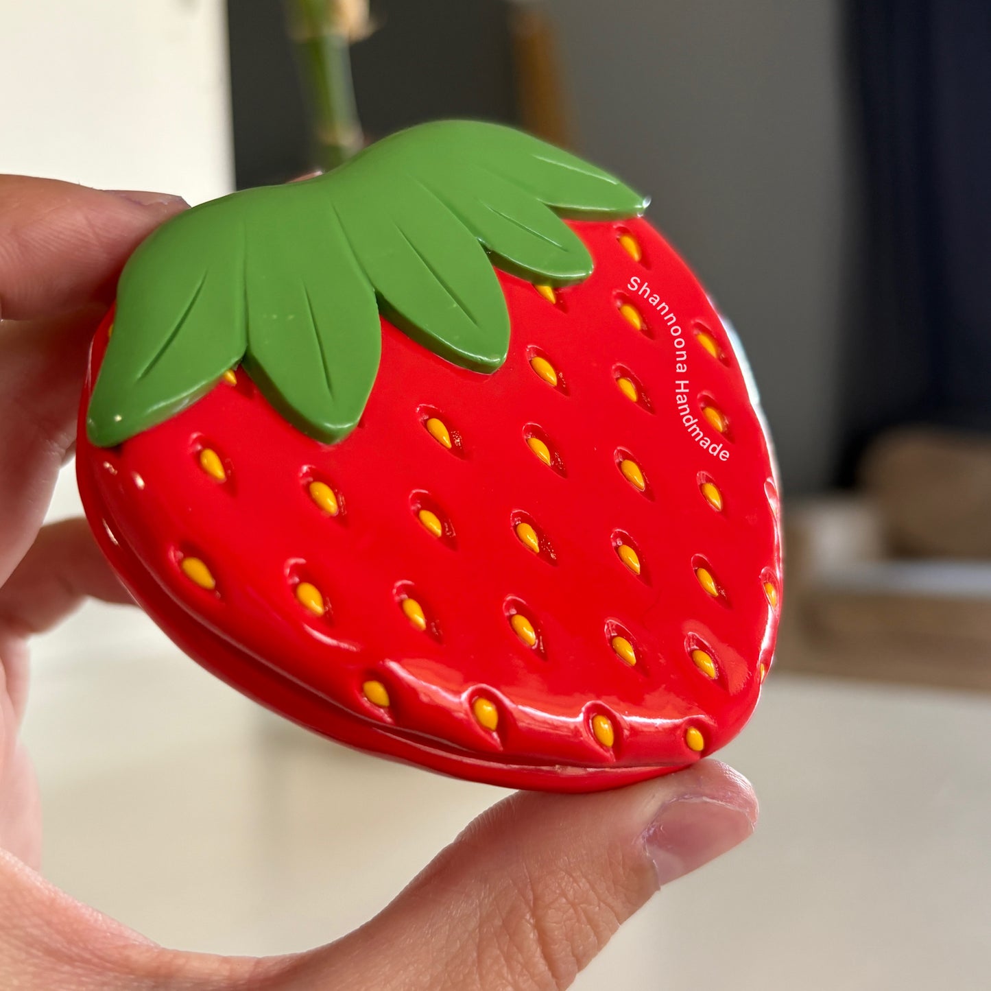 Strawberry Compact Mirror - Red