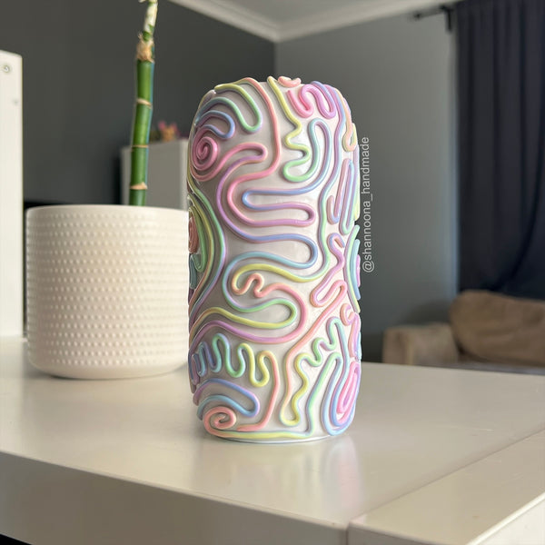 Pastel Doodles Vase