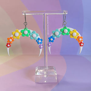 Spring Moon Earrings - Rainbow