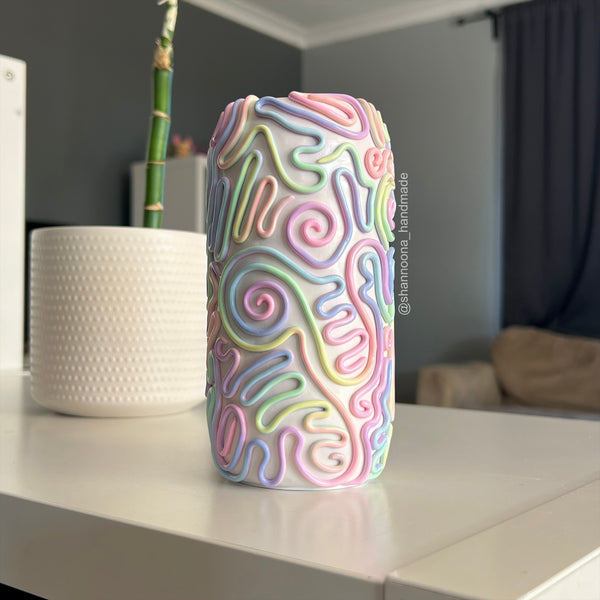 Pastel Doodles Vase