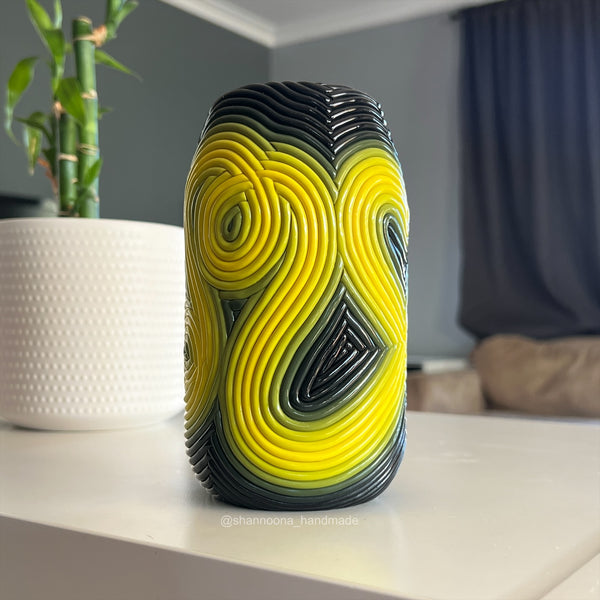 Yellow To Black Vase